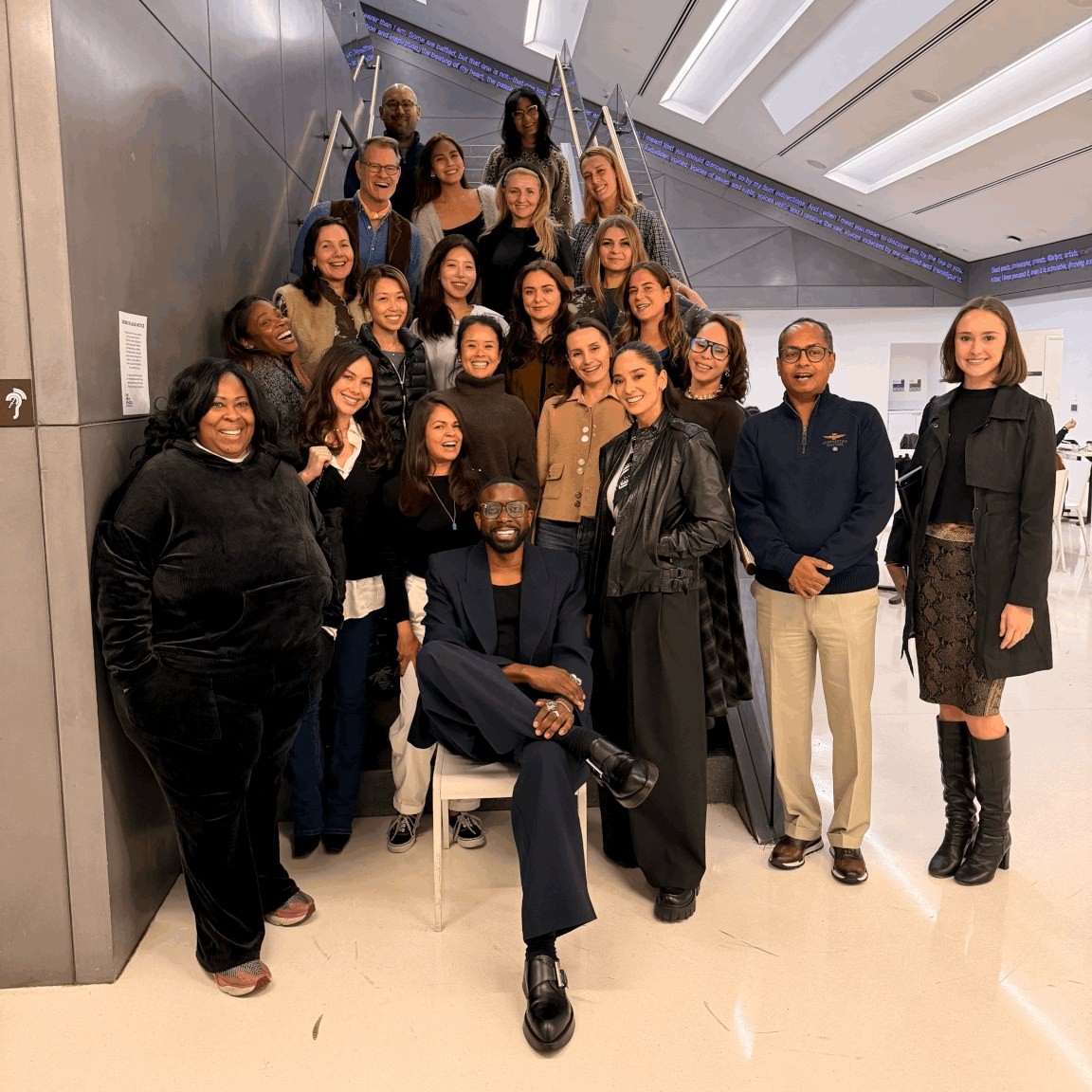 The EMiLUX community gathered with SPREEAI at The New School during the New York residency.