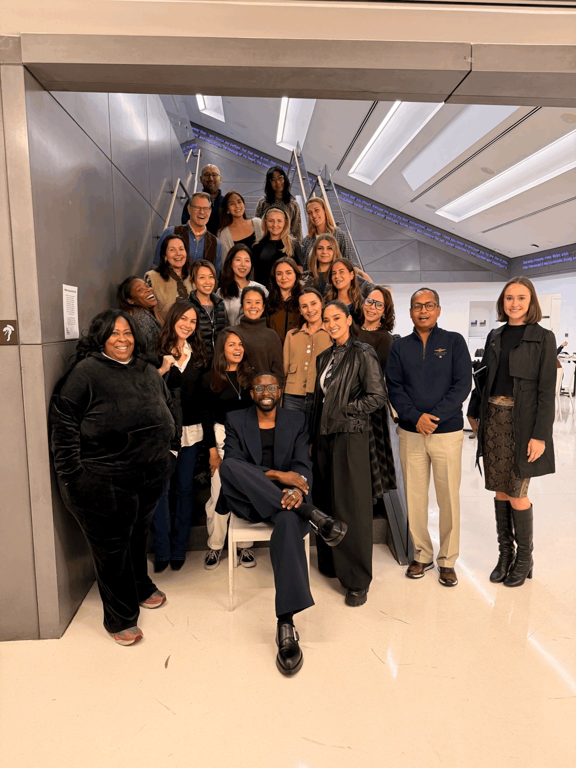 The EMiLUX community gathered with SPREEAI at The New School during the New York residency.