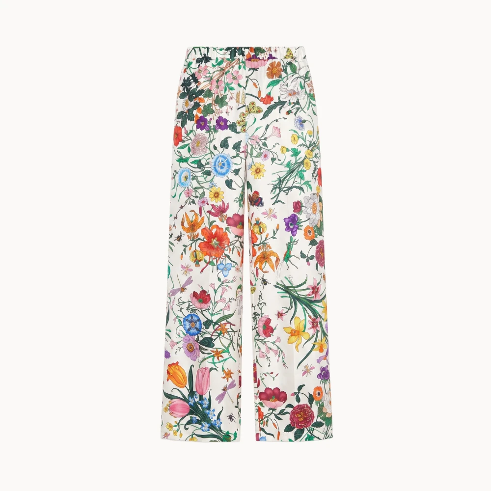 Floral-Print Pants
