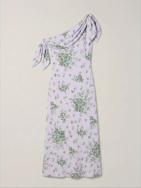 Floral-Print Silk-Crepe Midi Dress