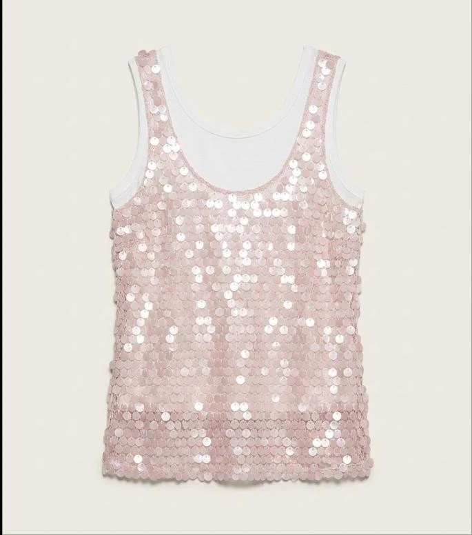 Sequin Mesh Top