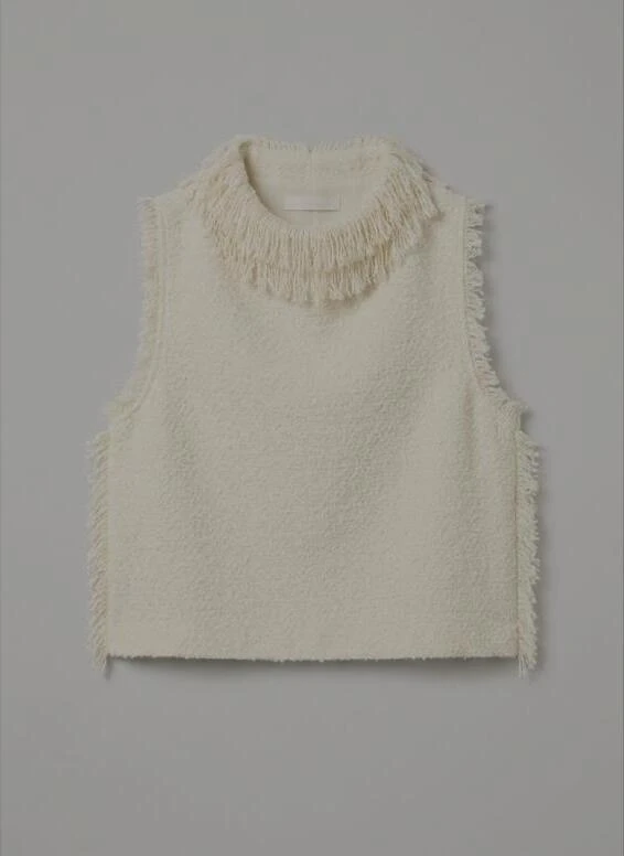 Textured Fringe Boucle Top
