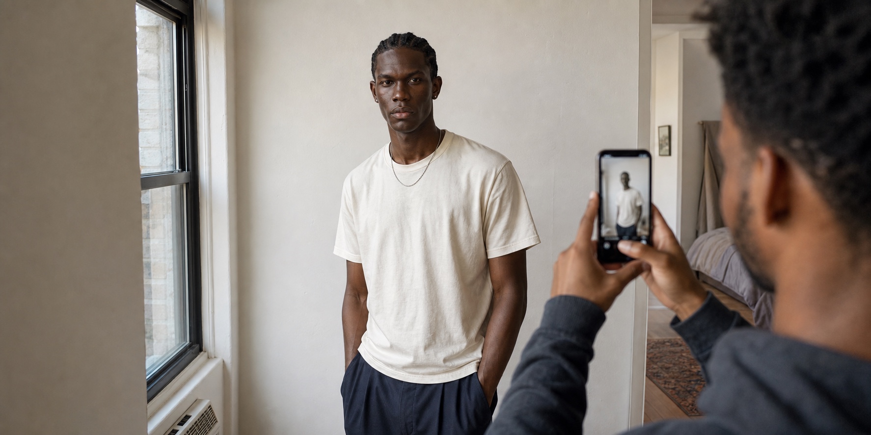 A Danel AI Twin capturing one consented customer photo