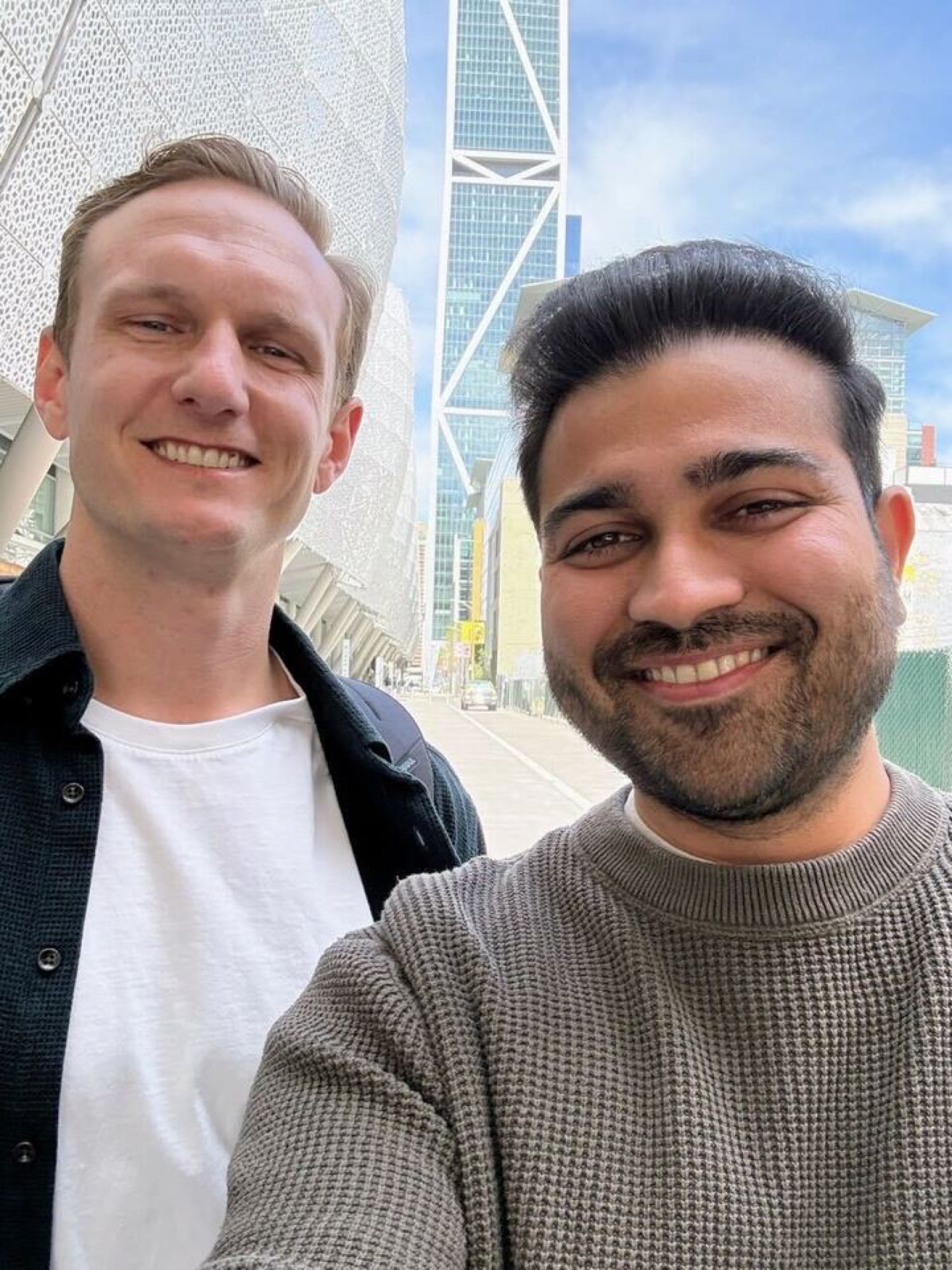 Two SPREEAI teammates together outdoors