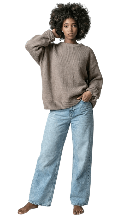 SPREEAI-AI-virtual-try-on-model-sweater-jeans-ecommerce